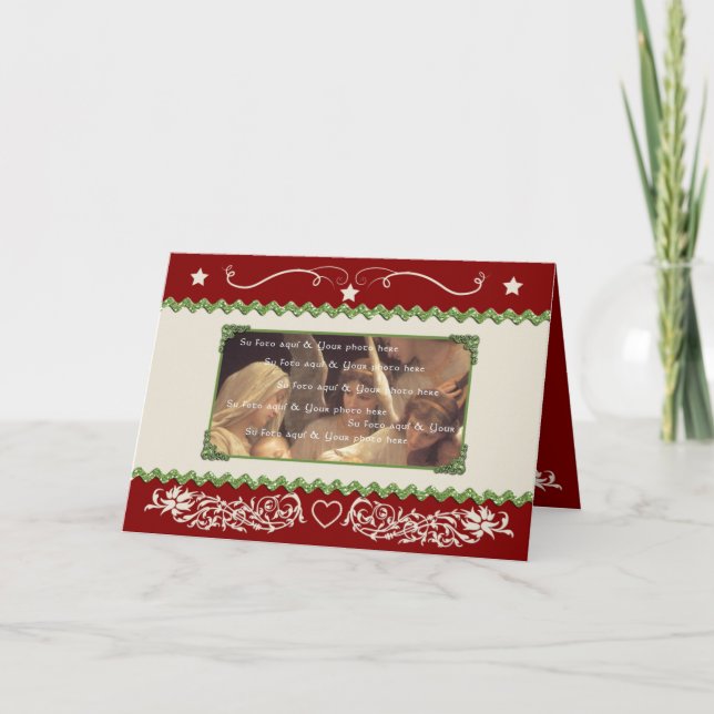 Customizable Christmas card template (Front)