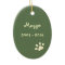 Customizable Christmas Cat Memorial Ornament