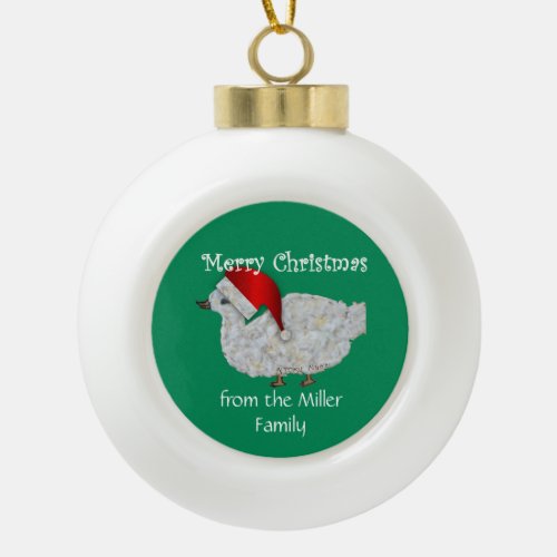 Customizable Christmas Duck Snowflake Ornament