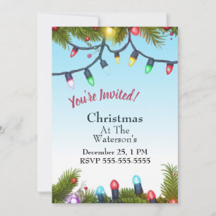 Customizable Christmas Frame Invitation Card