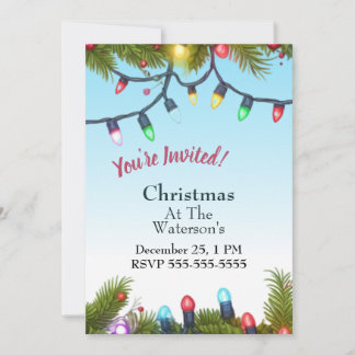 Customizable Christmas Frame Invitation Card