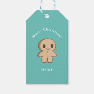 Customizable Christmas Gingerbread Person Tag