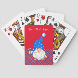 Customizable Christmas Gnome Design Poker Cards