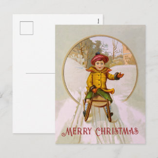 Customizable Christmas Greeting  Holiday Postcard