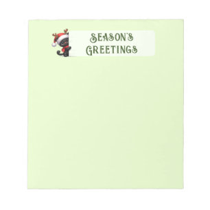 Customizable Christmas Greetings  Cute Cat Notepad