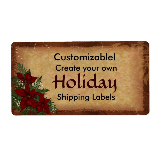 Customizable Christmas Holiday Package Labels (Front)