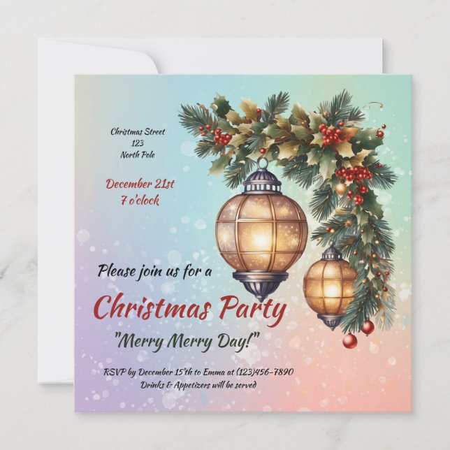 Customizable Christmas invite (Front)