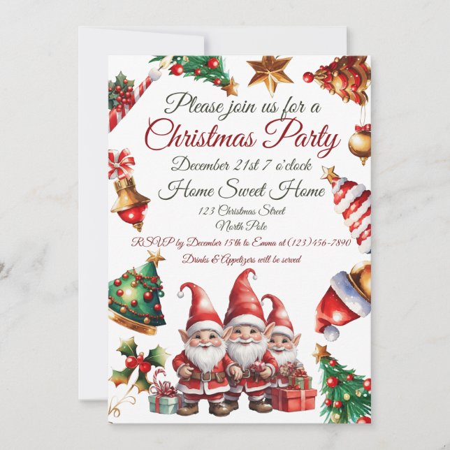 Customizable Christmas invite (Front)