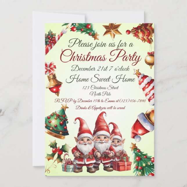 Customizable Christmas invite (Front)