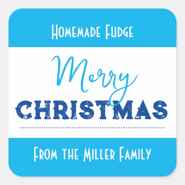 Customizable Christmas Label HM001_22sqv2 (Front)