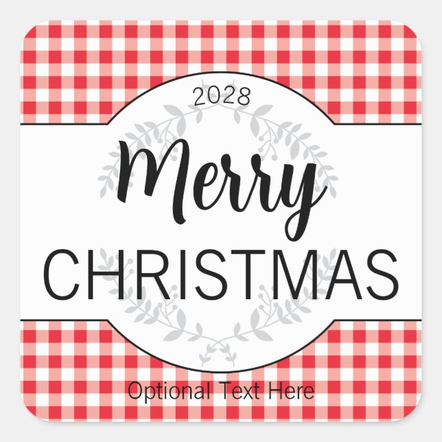 Customizable Christmas Label HM003_03sqv1 (Front)