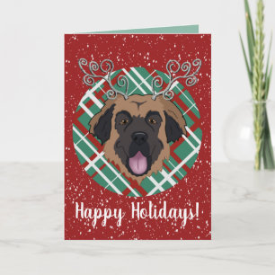 Customizable Christmas Leonberger Card
