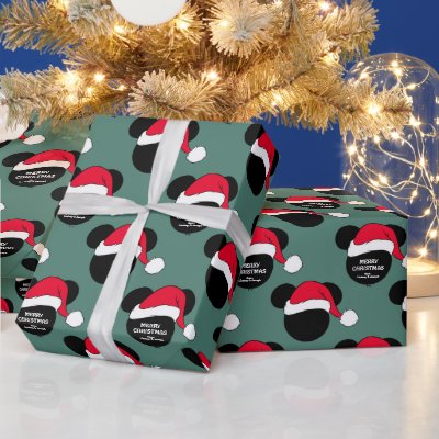 Customizable Christmas Mickey Mouse | Santa Icon Wrapping Paper