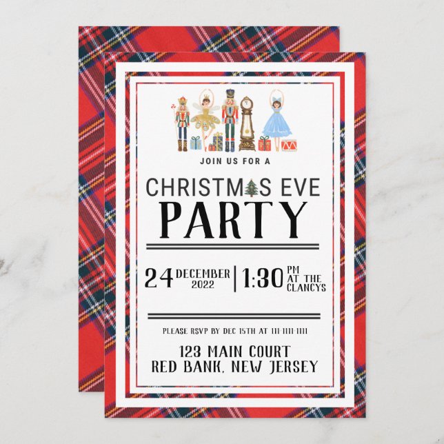 Customizable Christmas Nutcracker Invitations  (Front/Back)