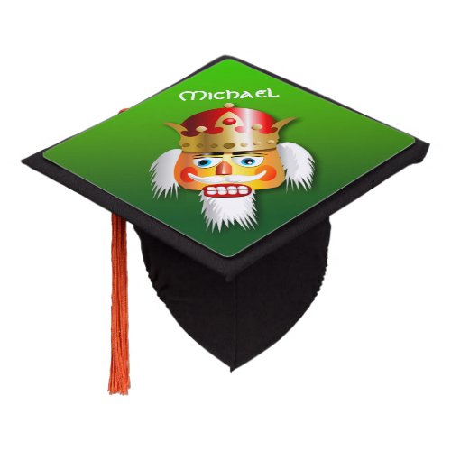 Customizable Christmas Nutcracker King Graduation Cap Topper