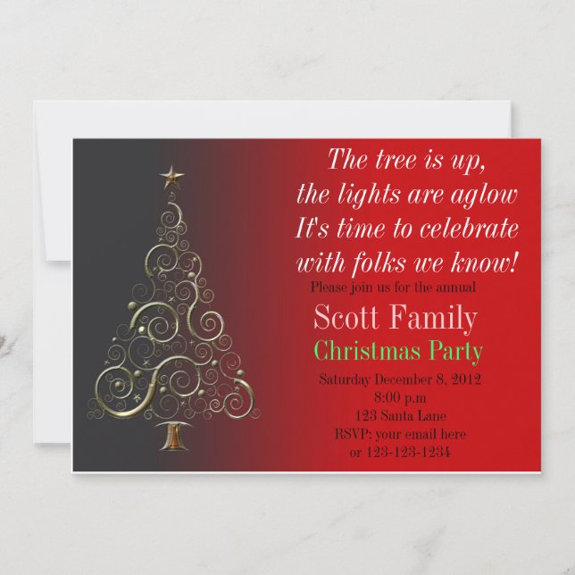 Customizable Christmas Party Invitation (Front)