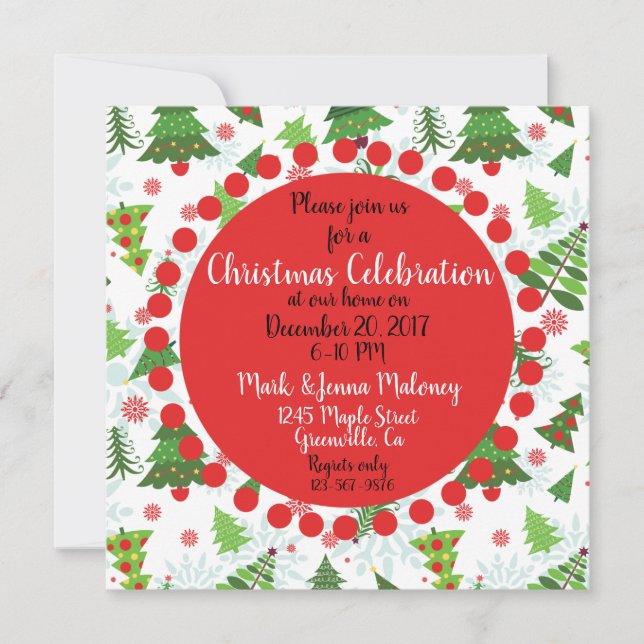 Customizable Christmas Party Invitations (Front)