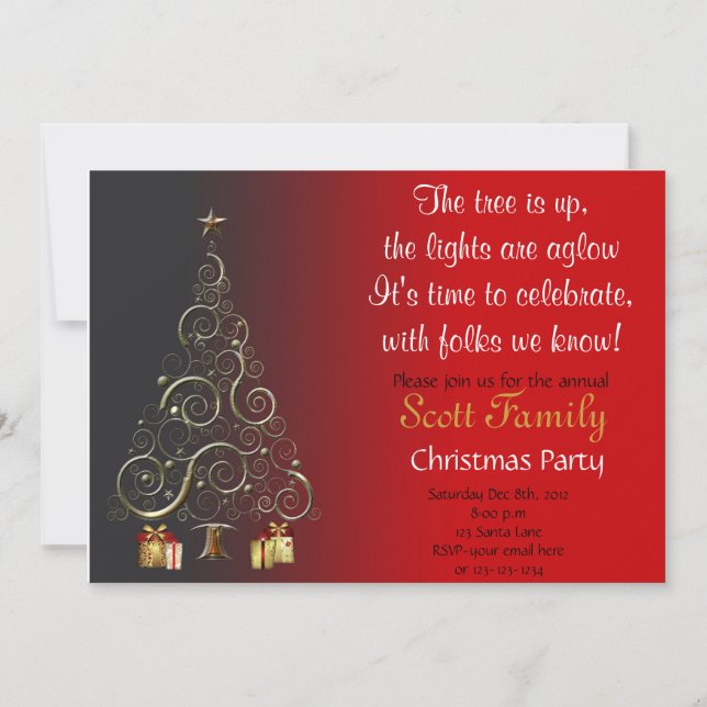 Customizable Christmas Party Invite (Front)