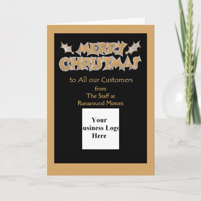 Customizable Christmas Photo Card for Business (Front)