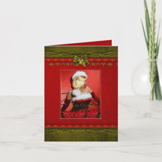 Customizable Christmas Photo Frame Card (Front)