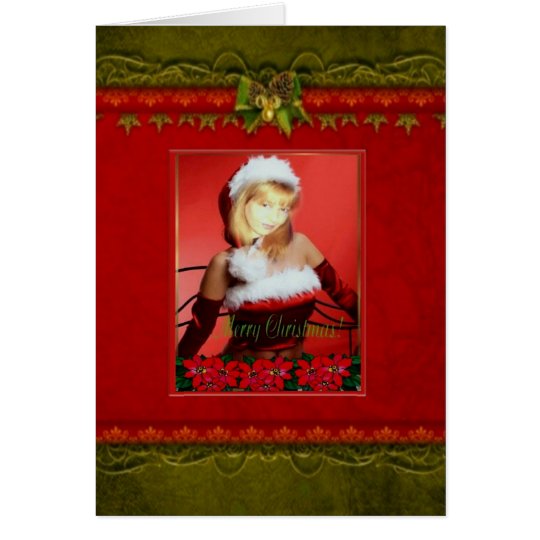 Customizable Christmas Photo Frame Card Zazzle