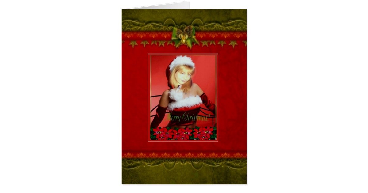 Customizable Christmas Photo Frame Card | Zazzle