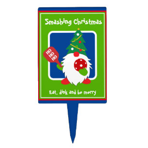 Customizable 🎅Christmas pickleball Cake Topper