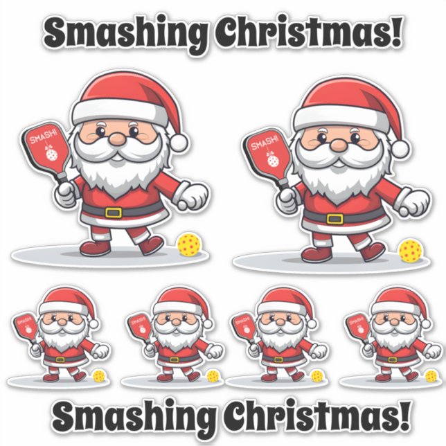 Customizable 🎅Christmas pickleball   Sticker (Front)