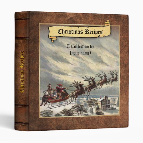 Customizable Christmas Recipes Collection Binder