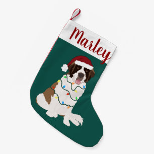Customizable Christmas Saint Bernard Small Christmas Stocking