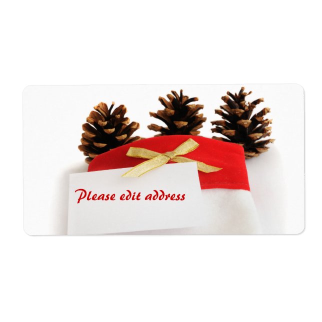 Customizable Christmas sock  Label (Front)