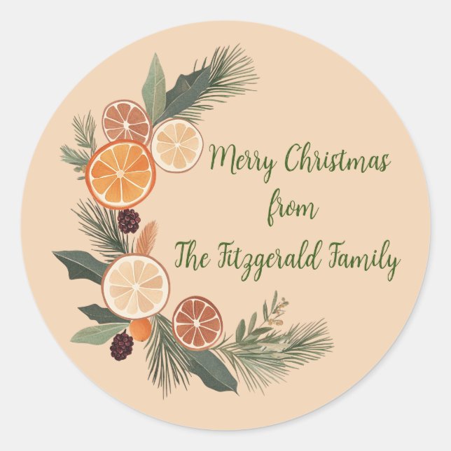 Customizable Christmas Sticker (Front)