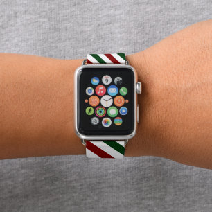 Customizable Christmas Stripes Apple Watch Band