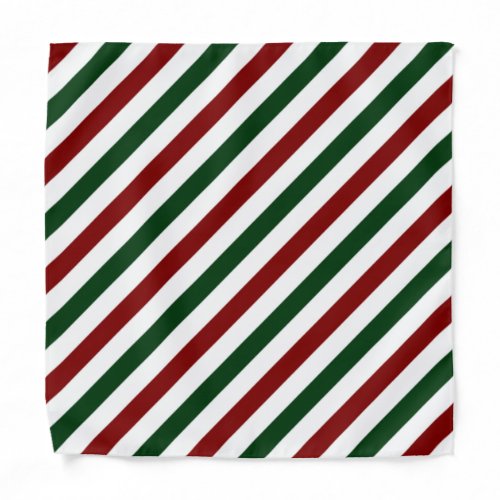 Customizable Christmas Stripes Bandana