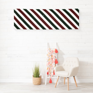 Customizable Christmas Stripes Banner