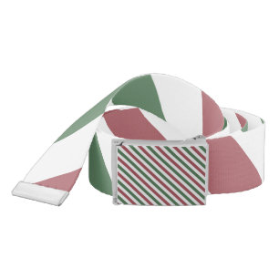 Customizable Christmas Stripes Belt