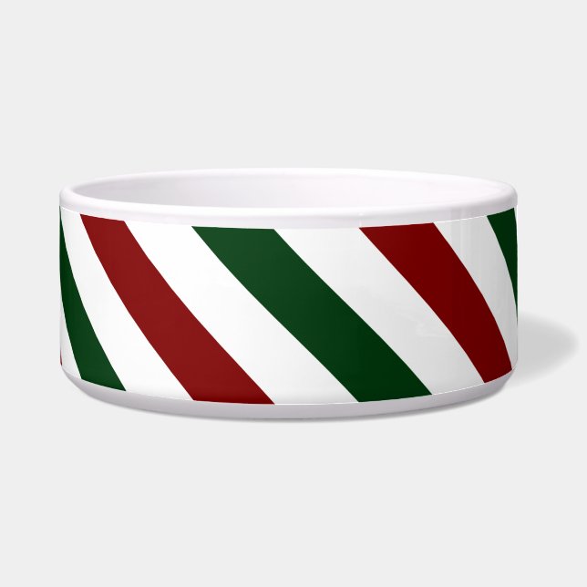 Customizable Christmas Stripes Bowl (Front)
