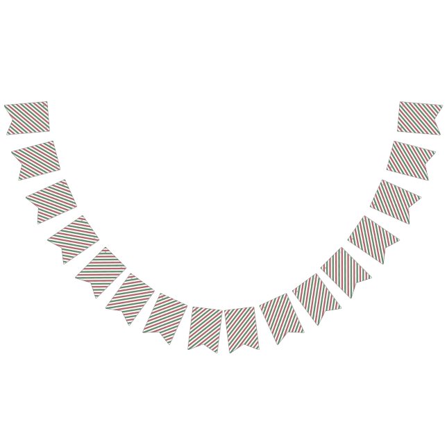 Customizable Christmas Stripes Bunting Flags (All)