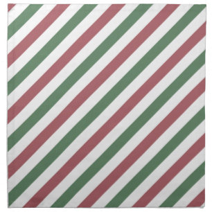 Customizable Christmas Stripes Cloth Napkin