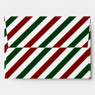 Customizable Christmas Stripes Envelope