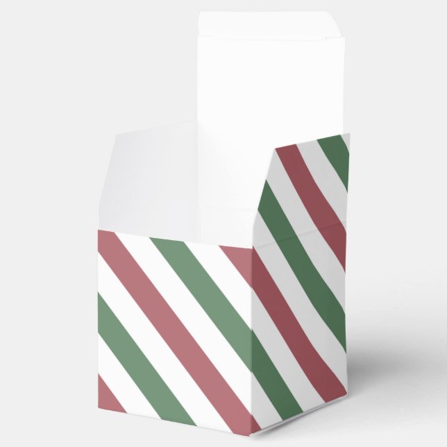Customizable Christmas Stripes Favor Boxes (Opened)