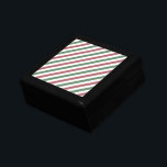 Customizable Christmas Stripes Gift Box<br><div class="desc">Customizable Christmas Stripes gift box</div>
