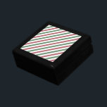 Customizable Christmas Stripes Gift Box<br><div class="desc">Customizable Christmas Stripes gift box</div>