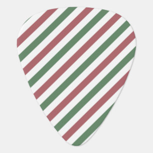Customizable Christmas Stripes Guitar Pick