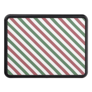 Customizable Christmas Stripes Hitch Cover