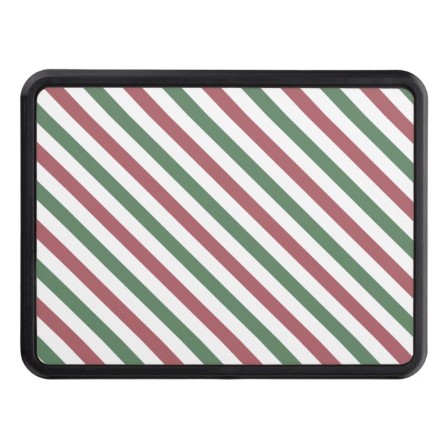 Customizable Christmas Stripes Hitch Cover (Front)