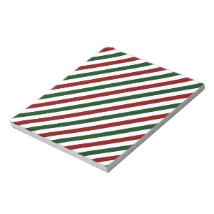 Customizable Christmas Stripes Notepad