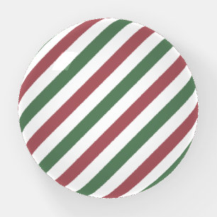 Customizable Christmas Stripes Paperweight