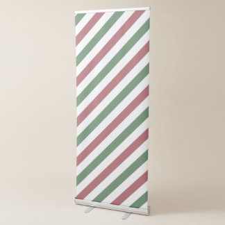 Customizable Christmas Stripes Retractable Banner