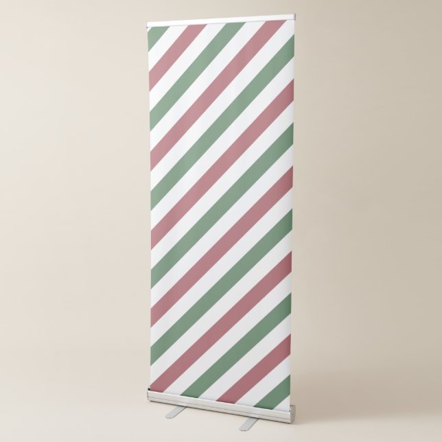 Customizable Christmas Stripes Retractable Banner (3/4)